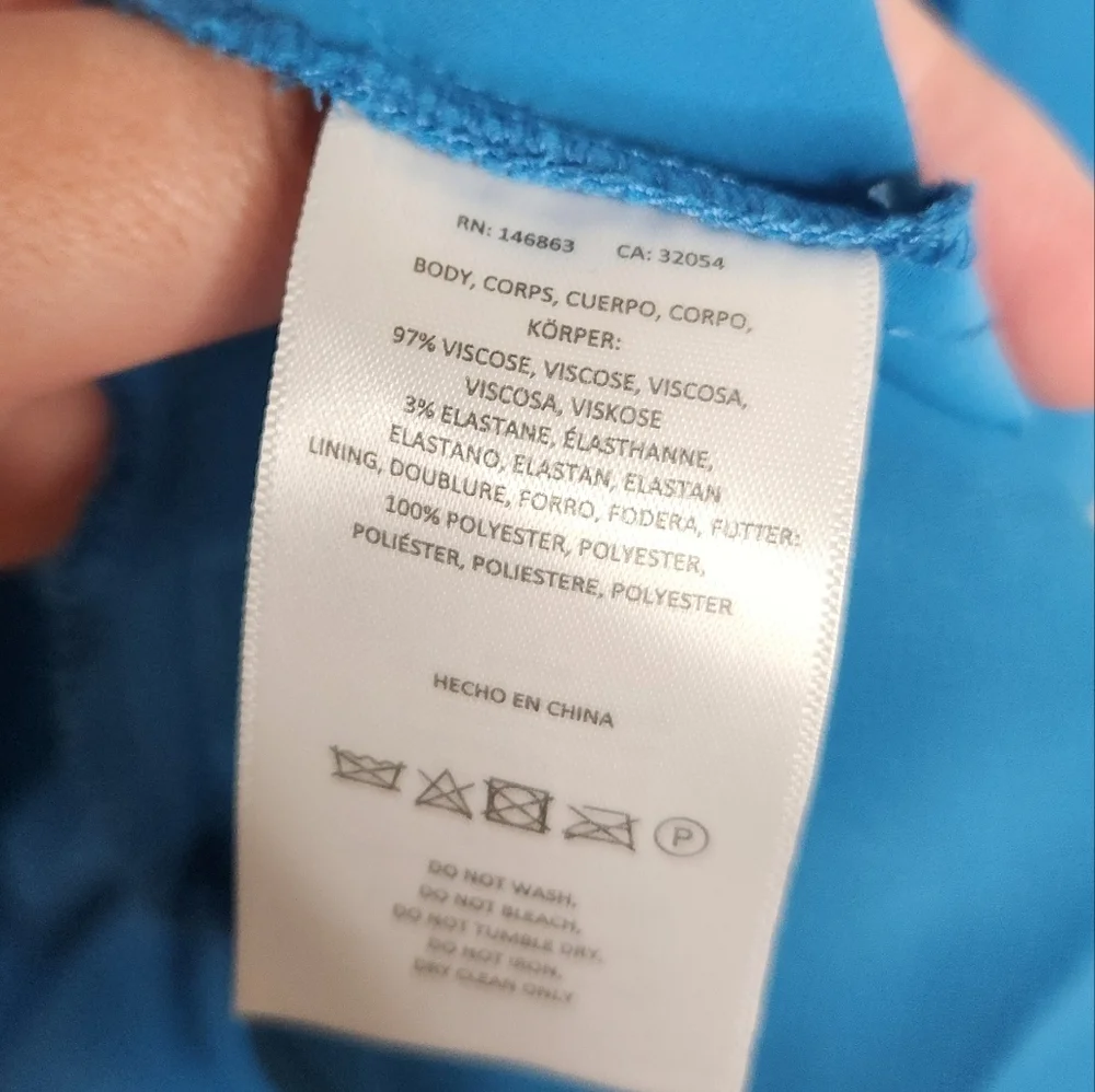 New Anthropologie Mare Mare Pleated Maxi Dress Cobalt Blue size L - Picture 14 of 14